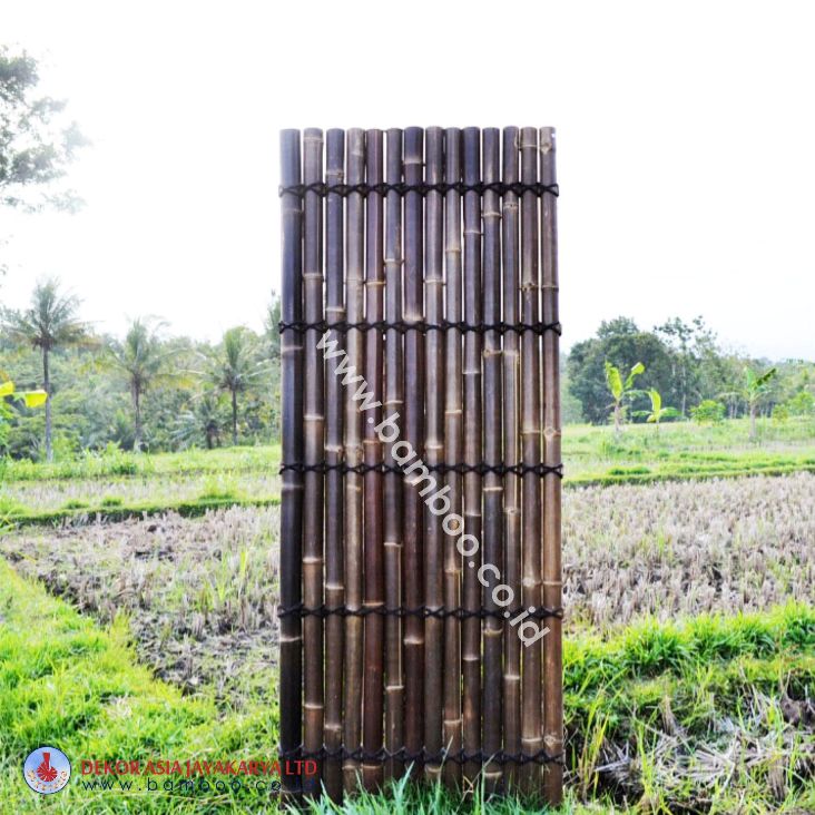 Black Bamboo Half Raft Panel - Bamboo Panels, Bamboo Screen, Bamboo Screens